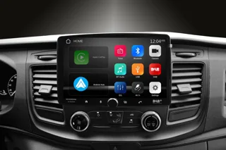 Sistema su misura composto da monitor DL903DAB display 9'' (1024x600) capacitivo ASPORTABILE corpo 1din + staffe, Cablaggio P&P e interfaccia comandi al volante CAN-BUS per Ford Transit dal 2019