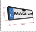 Portamatrículas universal EU con cámara trasera integrada