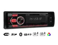 Macrom 1-DIN Bluetooth Autoradio mit Doppel-Mikrofon, USB und SD.