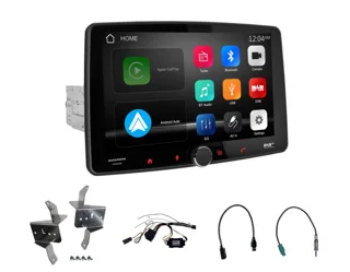 Sistema a medida compuesto por monitor DL903DAB display 9'' (1024x600) capacitivo EXTRAÍBLE cuerpo 1din + soportes, Cableado P&P e interfaz de mandos al volante CAN-BUS para Ford Transit desde 2019