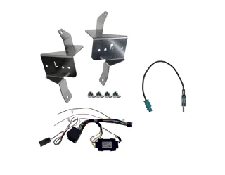 Installation KIT: Brackets + P&P wiring compatible with T1003DAB and DL903DAB and CAN-BUS steering wheel control interface for Ford Transit from 2019