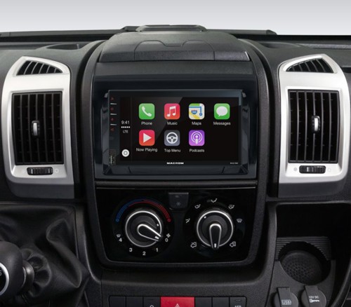Monitor multimediale 6,8’’ con CarPlay/Android Auto e kit Plug & Play per FIAT Ducato 2006>2020