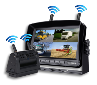 Kit de monitor AHD IPS de 7” + cámara trasera inalámbrica magnética con batería integrada