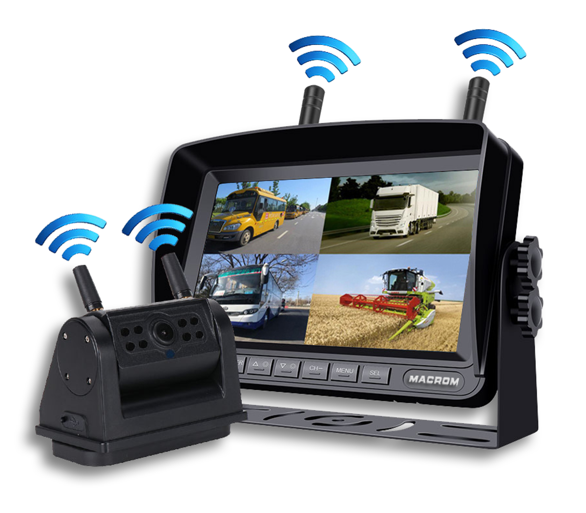 Telecamera Retromarcia Ccd 4 Led Retrocamera Staffa X Auto Camper Each