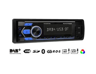 1DIN AM/FM-Tuner mit DAB+, Bluetooth, 2 Mikrofonen, 2 USB-Anschlüssen und SD